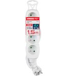 Strend Pro 213326 Kabel DG-F804B L-1,5 m, prodlužovací kabel, bílý, 4x zásuvka