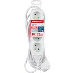 Strend Pro 213328 Kabel DG-F804B L-5 m, prodlužovací kabel, bílý, 4x zásuvka
