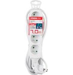 Strend Pro 213329 Kabel DG-F804B L-7 m, prodlužovací kabel, bílý, 4x zásuvka