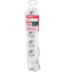 Strend Pro 213331 Kabel DG-F805B L-3 m, prodlužovací kabel, bílý, 5x zásuvka