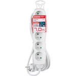Strend Pro 213333 Kabel DG-F805B L-7 m, prodlužovací kabel, bílý, 5x zásuvka