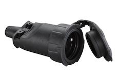 Strend Pro 215009 Zásuvka , černá, pro prodlužovací kabel, 250 V, IP20, 16 A