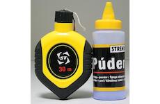 Strend Pro 2160557 Zednická šňůra G532 L-15 m, s navíječem + modrý prášek pro značení zdiva