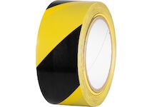 Strend Pro 2173091 Páska , 50 mm, L-33 m, PVC, lepící, výstražná, žlutá/černá