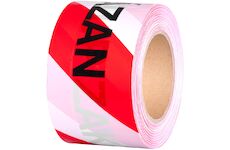 Strend Pro 2173098 Páska , 80 mm, L-250 m, výstražná, červená/bílá, ČESKÝ nápis 