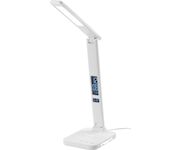 Strend Pro 2173604 Lampa , stolní, LED, bezdrátové nabíjení, volba intenzity světla, s displejem, hodiny, budík, teploměr, 4 W, bílá