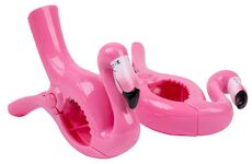Strend Pro 2212267 Kolíčky na plážové osušky, 13x9x3cm, 2 ks, plameňáci