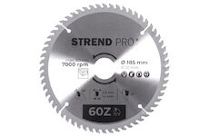 Strend Pro 2232026 TCT 185x2,2x30/20 mm 60T, pilový kotouč na dřevo, SK plátky