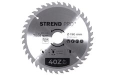 Strend Pro 2232028 TCT 190x2,4x30/20 mm 40T, pilový kotouč na dřevo, SK plátky