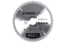 Strend Pro 2232029 TCT 190x2,4x30/20 mm 60T, pilový kotouč na dřevo, SK plátky