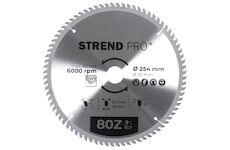 Strend Pro 2232036 TCT 254x3,0x30/20 mm 80Z, pilový kotouč na dřevo, SK plátky