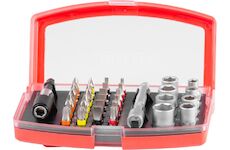 Strend Pro 2250280 Sada bitů EVE-12091 - 34 kusů, L-25 mm, S2, CrV + držák bitů