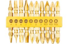 Strend Pro 2250297 Sada bitů YF40020, 10 kusů, L-65 mm, CrV, GoldenFish