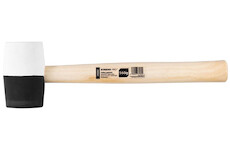 Strend Pro 230262 Kladivo HM232 560 g, 300 mm, gumové, BlackWhiteHlava, dřevěná rukojeť