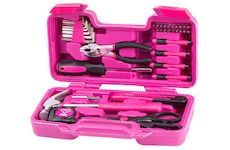 Strend Pro 233304 Sada nářadí pro ženy LADIES PINK SET01, 39 dílů, růžová, v kufříku