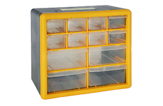 Strend Pro 239122 Nástěnný organizér SBx3045-B, 12 zásuvek, 26,5x16x23,5 cm, max. 12 kg
