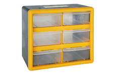 Strend Pro 239312 Nástěnný organizér SBx3045-A, 06 zásuvek, 26,5x16x23,5 cm, max. 12 kg