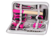 Strend Pro 239693 Sada nářadí pro ženy LADIES PINK SET11, 39 dílů, růžová, v sáčku