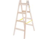 Strend Pro 251416 Žebřík, štafle, 4 příčky, dřevěné příčky, 1,32 m, max. 150 kg