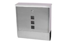 Strend Pro 252265 Poštovní schránka MADISON 340x310x100 mm, poštovní, s novinovým tubusem, nerezová ocel