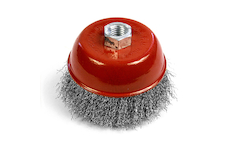 Strend Pro 253013 CCB-501 kartáč, 125 mm, hrnec, vlnitý, M14x2, drát 0,3 mm