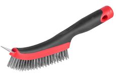 Strend Pro 253128 Kartáč ComfortGrip CG687, 4 řady, ocelový, se škrabkou