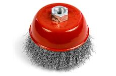 Strend Pro 253175 CCB-501 kartáč, 100 mm, hrnec, vlnitý, M14x2, drát 0,3 mm
