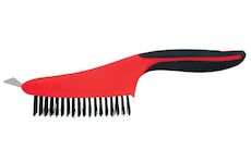 Strend Pro 253547 Kartáč ComfortGrip CG682, 3 řady, ocelový, se škrabkou