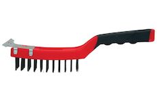 Strend Pro 253549 Kartáč ComfortGrip CG385, 4 řady, ocelový, se škrabkou