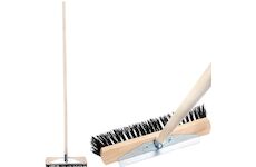 Strend Pro 253579 Koště Geco U400.3 DUO WH, 400 mm, štětiny Pvc/ocel, silniční, s násadou