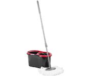 Strend Pro 253748 Úklidová sada TURBOSTAR BLACK EDITION, rotační podlahový mop + vědro 13 litrů, teleskopic