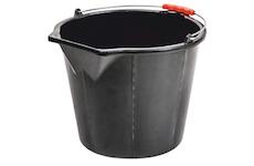 Strend Pro 254084 Kbelík ReCycled STRONG 15 litrů, konstrukce, s výlevkou, extra silný, plastová rukojeť, černý