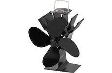 Strend Pro 254708 Ventilátor Strend Pro, krbový, stojanový, poháněný teplem, 4-lopatkový, černý