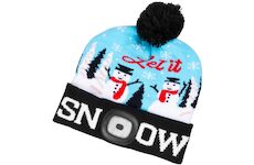 Strend Pro 3133514 Čepice X-mas Let it snow blue L, 4x SMD LED, USB nabíjení