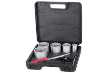 Strend Pro 420013 Sada fréz s unášečem HT01-6008, 33-53-67-73-83 mm, diamantové korunky s pilníkem