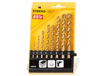 Strend Pro 420050 Sada vrtáků FD023, 8 kusů, 3-10 mm, TiN, pro zdivo
