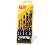 Strend Pro 420546 Sada vrtáků WD071, 5 kusů, 4-10 mm, do dřeva, na dřevo