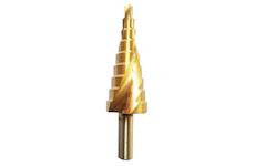 Strend Pro 420858 Vrták stupňovitý SD422, 10-45 mm, TiN, HSS 4241 spirálový, do kovu