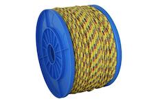 Strend Pro 432157 Lano MDB200Y, 5 mm, žluto-modro-červené, PP, nos. 119 kg, L-130 m
