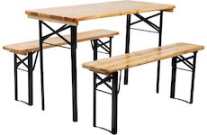 Strend Pro 802039 Set pivní DORTMUND Mini3, stůl 117x56x76, 5 cm, 2x lavice 117x25x46, 5 cm, dřevo 27 mm