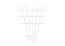 Strend Pro Garden 2110285 Zahradní mřížka MEV5 145x5x75 cm, 4/4,7 mm, podpěra pro květiny, bílá, zahradnická