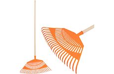 Strend Pro Garden 2110393 Hrábě na listí R144, plastové, 23 zubé, plastové, 125 cm násada