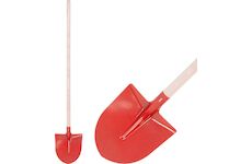 Strend Pro Garden 2111047 Lopata S510B Frankfurtská, červená, s násadou, 275x240 mm