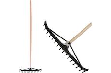 Strend Pro Garden 211205 Hrábě na seno Longbow 16 zubů, plastové, na listí, dřevěná násada