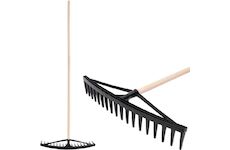 Strend Pro Garden 211206 Hrábě na seno Longbow s 18 zuby, plastové, na listí, dřevěná násada