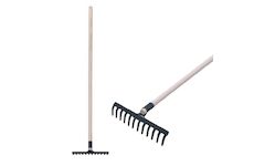 Strend Pro Garden 211229 Zahradní hrábě R105, 12 zubů, dřevěná násada 1600 mm