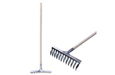 Strend Pro Garden 211362 Trávníkové hrábě R108A.WH, 12 zubů, provzdušňování, vertikutace, dřevěná násada