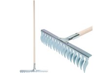 Strend Pro Garden 211363 Trávníkové hrábě R108A.WH, 16 zubů, provzdušňování, vertikutace, dřevěná násada