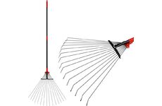 Strend Pro Garden 211431 Hrábě na listí R114, 15 lopatek, ventilátor, nastavitelné, kovová násada