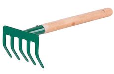 Strend Pro Garden 211792 Zahradní hrábě Herrison 9372B, 5 hrotů, s násadou, ruční hrábě